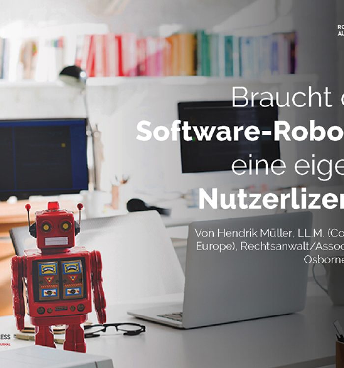 Do robots need an own software license? – Guest article from RPA Journal