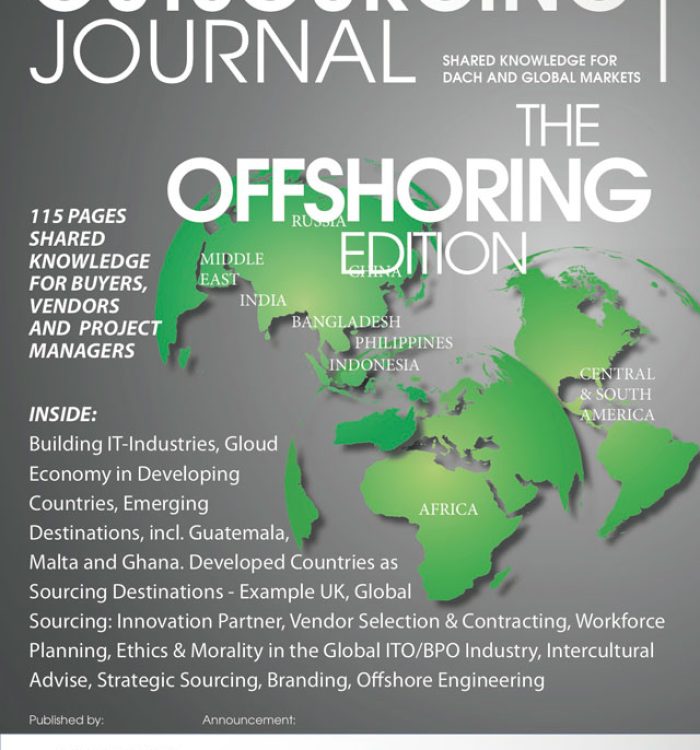 115 pages Shared Knowledge on Offshoring ITO & BPO – Special Edition of The Outsourcing Journal